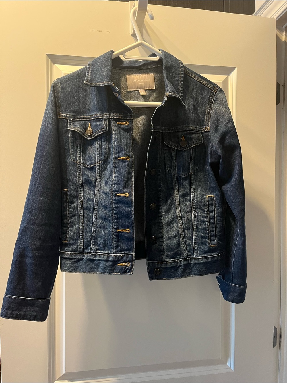 Banana Republic Dark Blue Stretch Denim Jacket